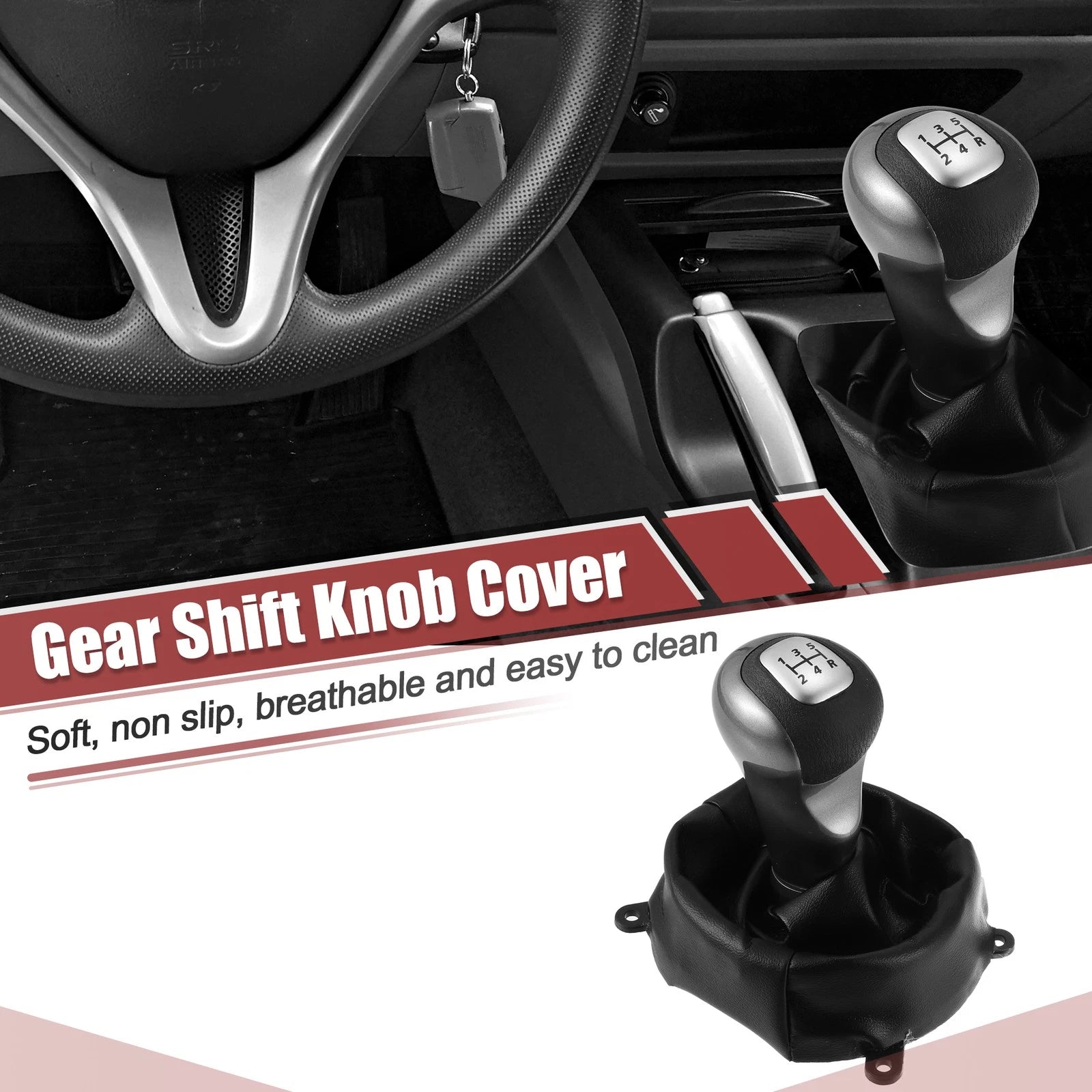Set of 1 Manual Gear Shift Knob 5 Speed for Honda Civic (54102-SNA-A01)