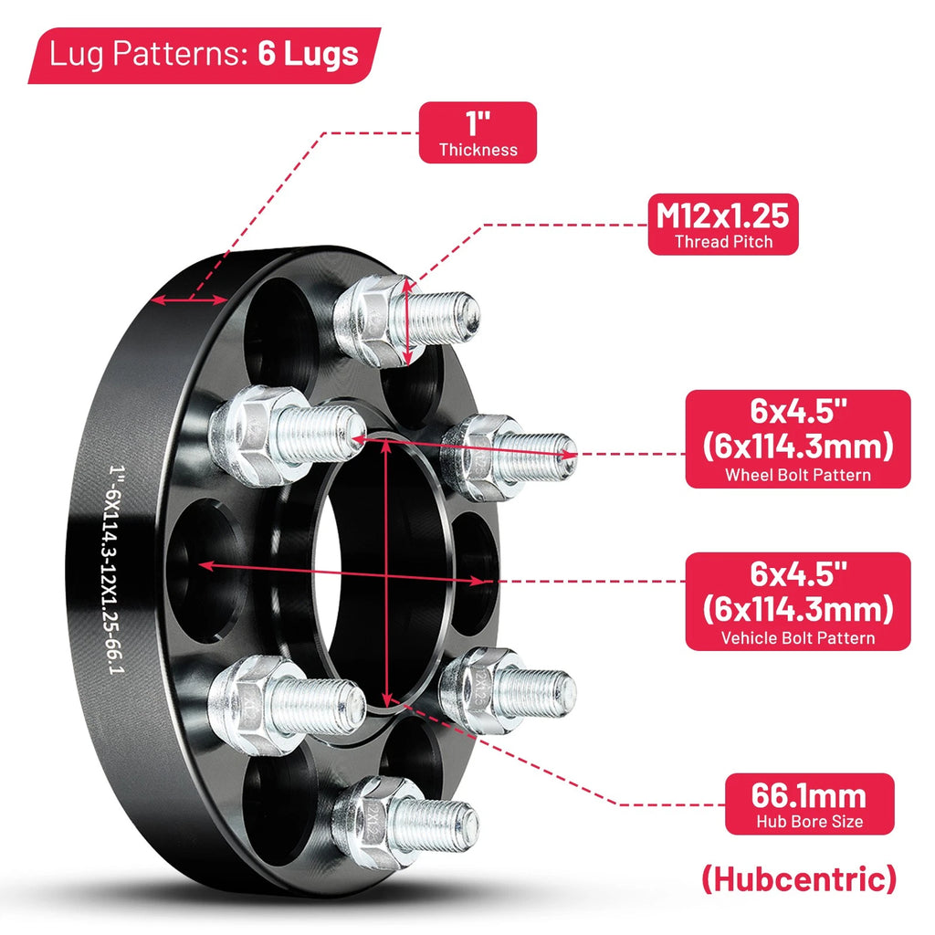 Hubcentric 1" Wheel Spacers for Nissan Pathfinder (2005-2012)