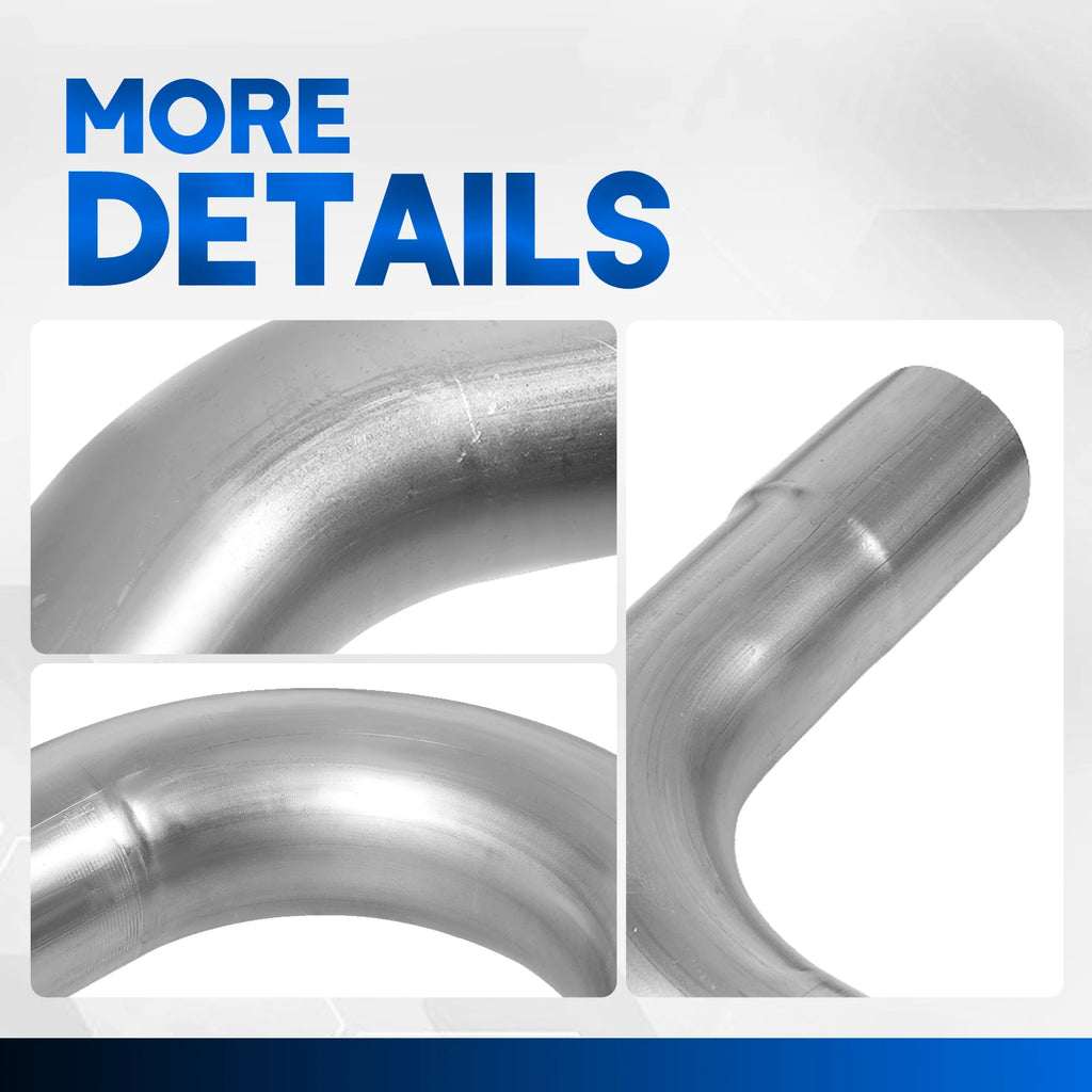 16Pcs 2.25" OD Mild Steel Mandrel Bend Exhaust System Pipes for Universal Fit