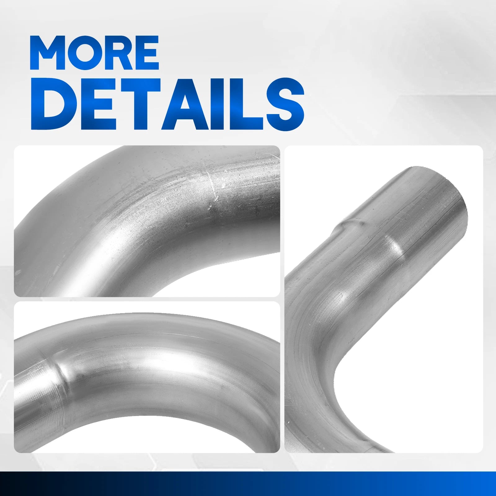 16Pcs 2.25" OD Mild Steel Mandrel Bend Exhaust System Pipes for Universal Fit