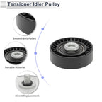 Drive Belt Idler Pulley for Audi A6 (2018–2024) No. 06M260938E Black 1 Pc