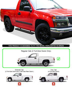 iBoard Black Steel 6" Side Step for Chevy Colorado/GMC Canyon (2004-2012)