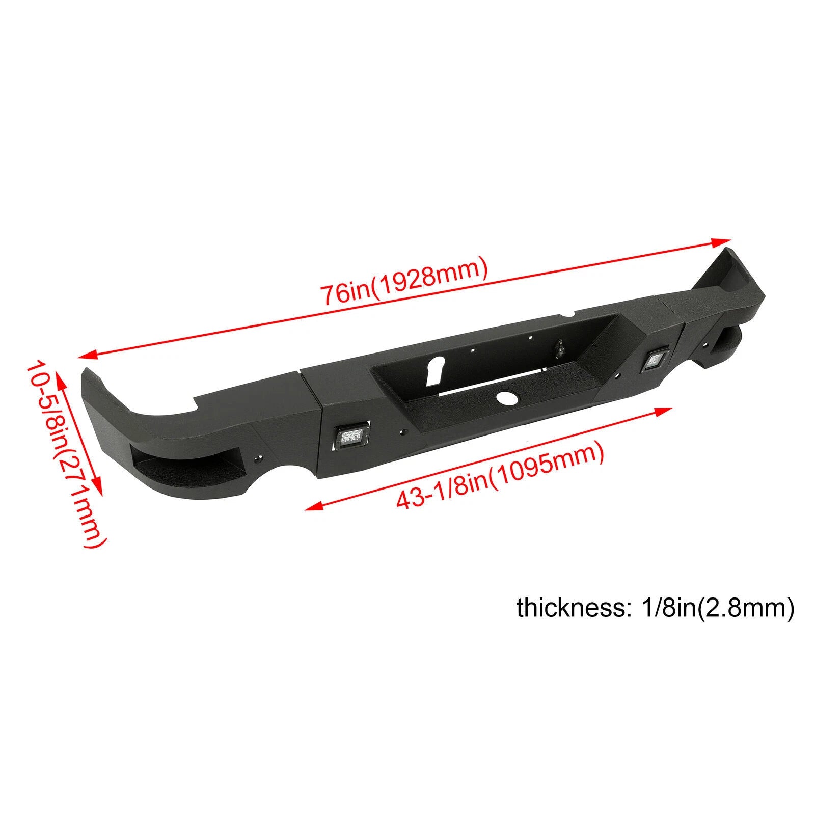 Front/Rear Bumper with LED Lights for Dodge Ram 1500 (2013-2022)