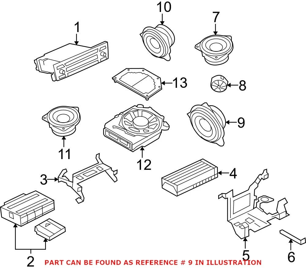 OEM Speaker 65136945411 for BMW 328i (2007)