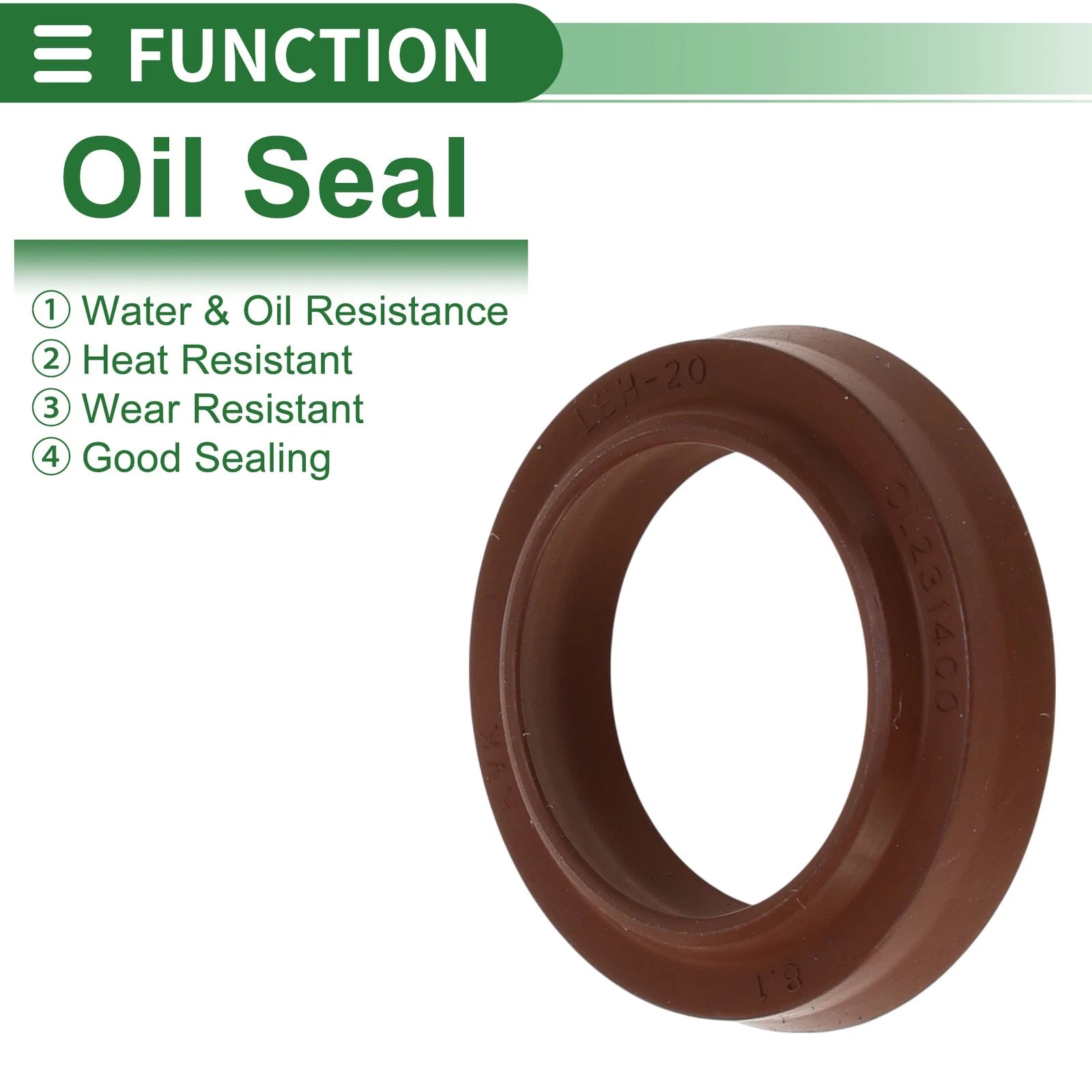Set of 5 Oil Seal Rotary Shaft Seal FKM Rubber 20x28x4.5mm