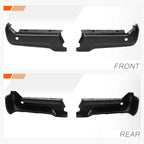 Set of 2 Rear Bumper End Caps for Ford F250 F350 F450 (2017–2022) w/ Park Sensor Holes Black