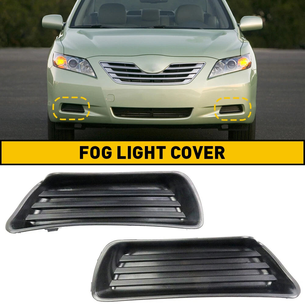 2Pcs Front Bumper Fog Light Covers for Toyota Camry (2007–2009) Waterproof