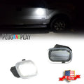 2X White LED Side Mirror Puddle Lights for F-150 F250 F350 F450 (2017–2022)