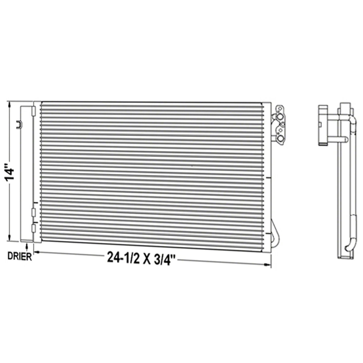 Replacement A/C Condenser for Chevrolet Cruze (2016–2019)