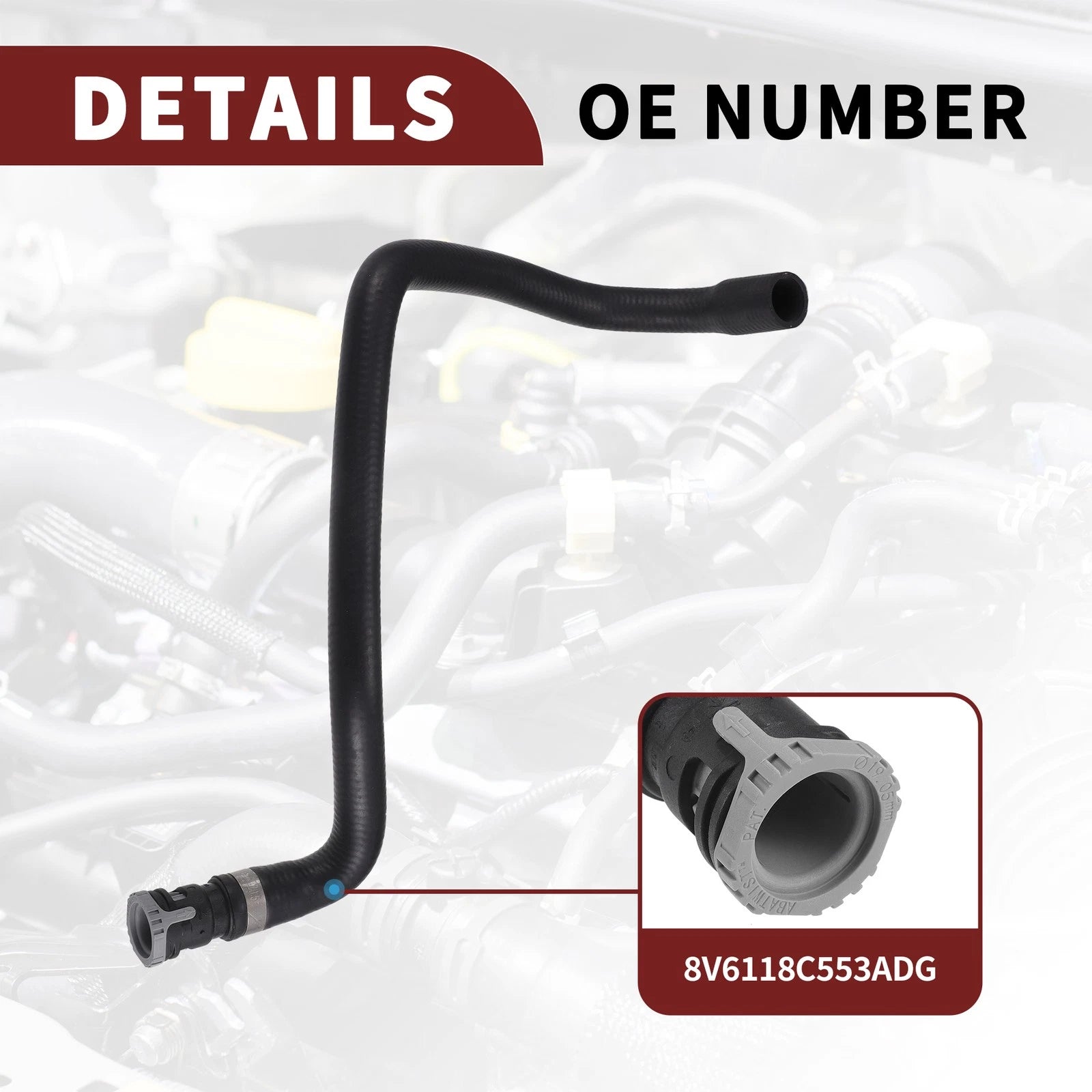 Cooling System Hose Assembly for Ford C-MAX (2010–2019) No. 8V6118C553ADG