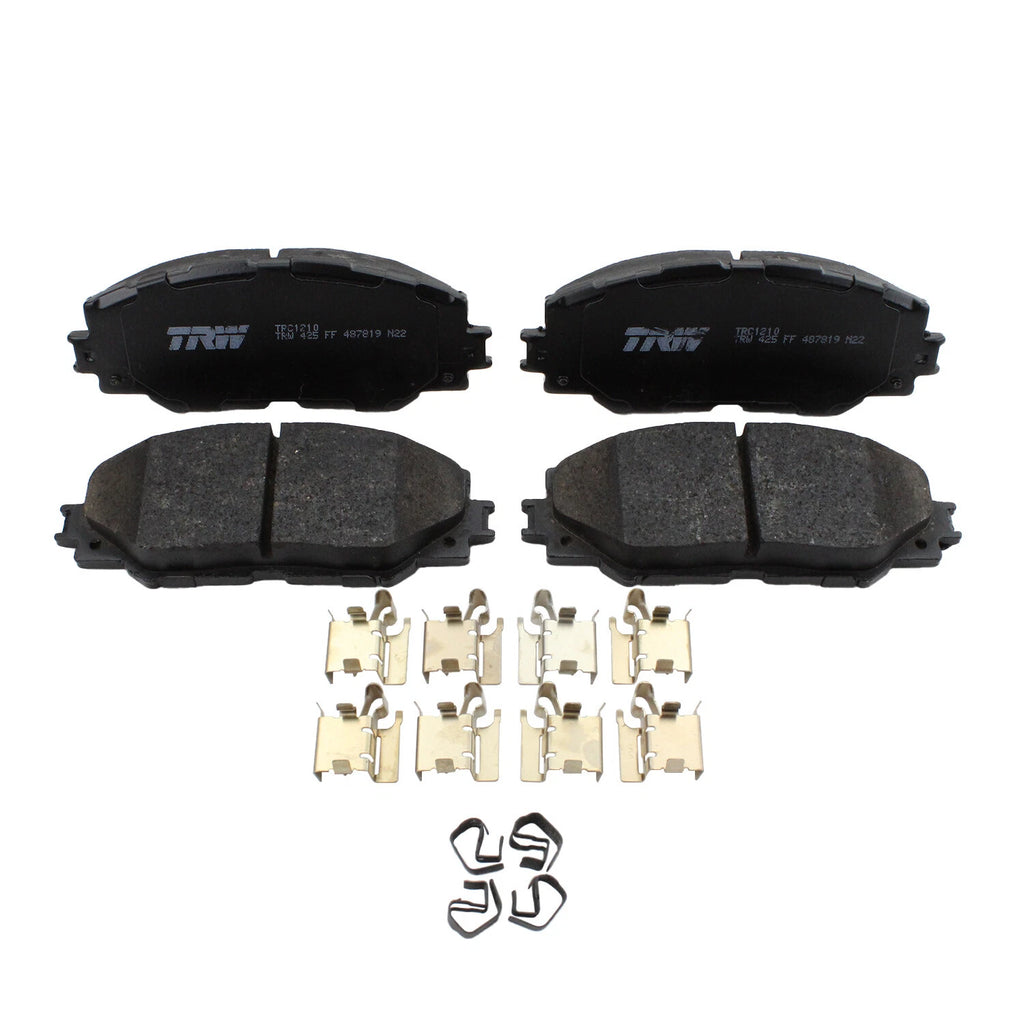Set of 4 TRW Pro Front Ceramic Brake Pads for HS250h, Vibe, xB, xD, Corolla, Matrix, RAV4 (2009–2019)