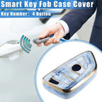4 Buttons Remote Key Fob Cover for BMW 3-7 Series TPU Blue