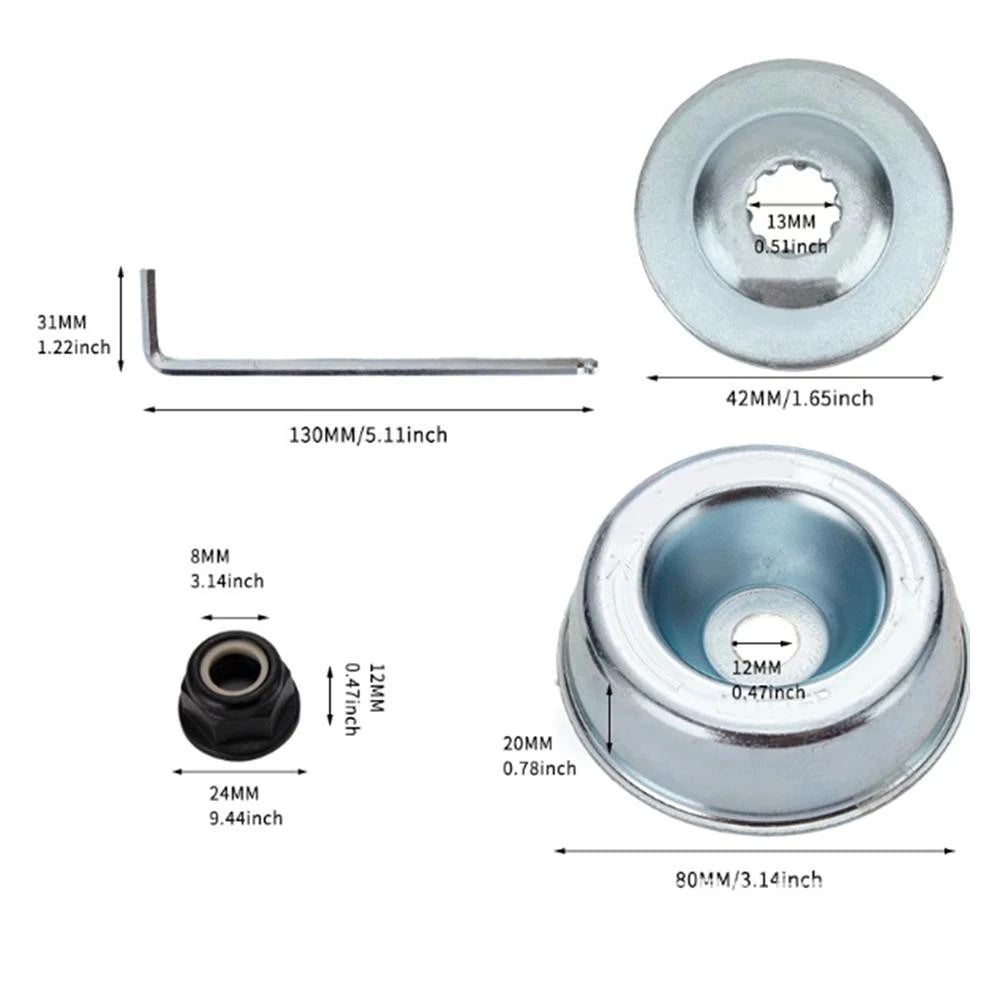 Metal Trimmer Head Adapter Kit for Lawn Mower and Brush Cutter