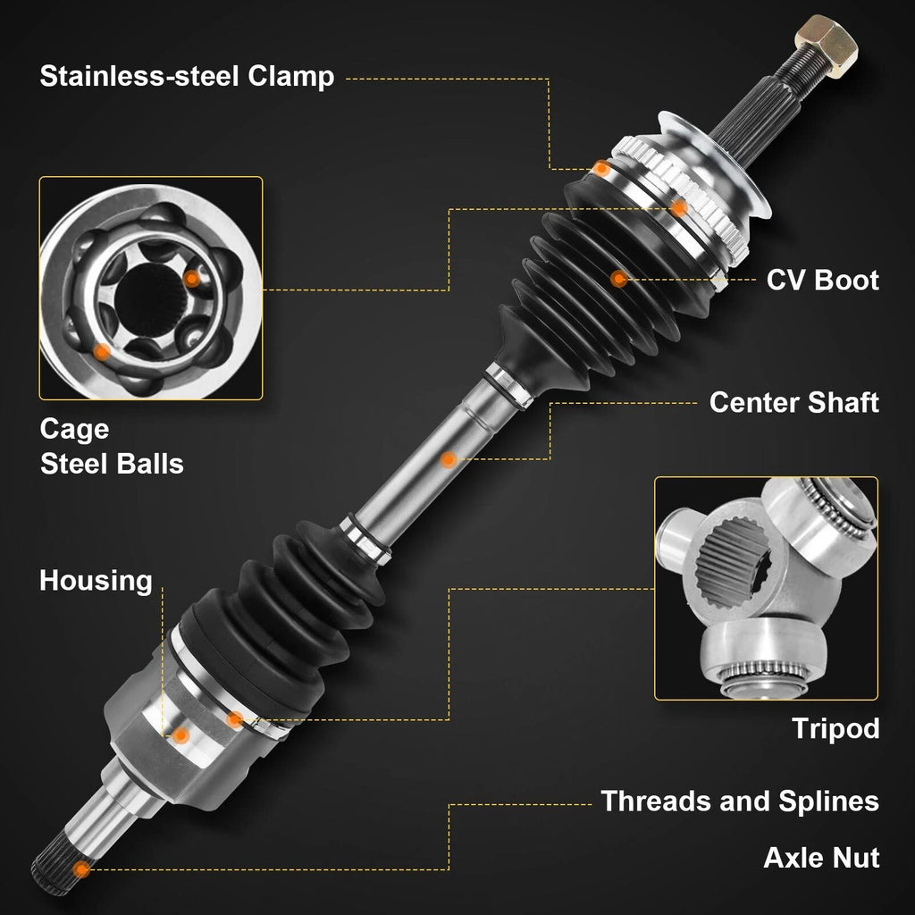 Front Left CV Axle Assembly for Ford Tempo Mercury Topaz (1991)