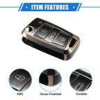 3X Remote Key Fob Case Cover for Volkswagen Golf 7 (2013–2020) TPU Black