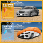 Waterproof Car Cover for Subaru WRX (All Weather, Orange, Zipper)