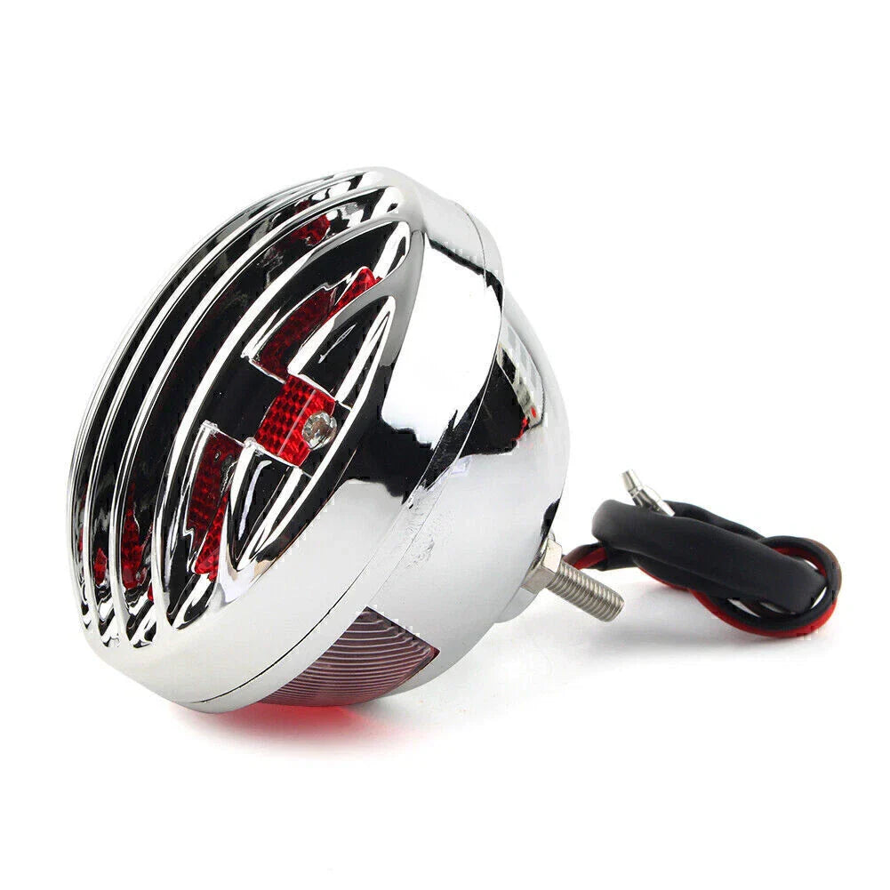 Chrome Tail Brake Light for Harley Bobber Rat Custom Chopper