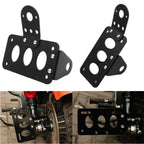 Metal Side Mount License Plate Holder Tail Light Bracket for Motorcycle