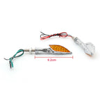 Universal Motorcycle Chrome Skeleton Hand LED Turn Signals (Amb)