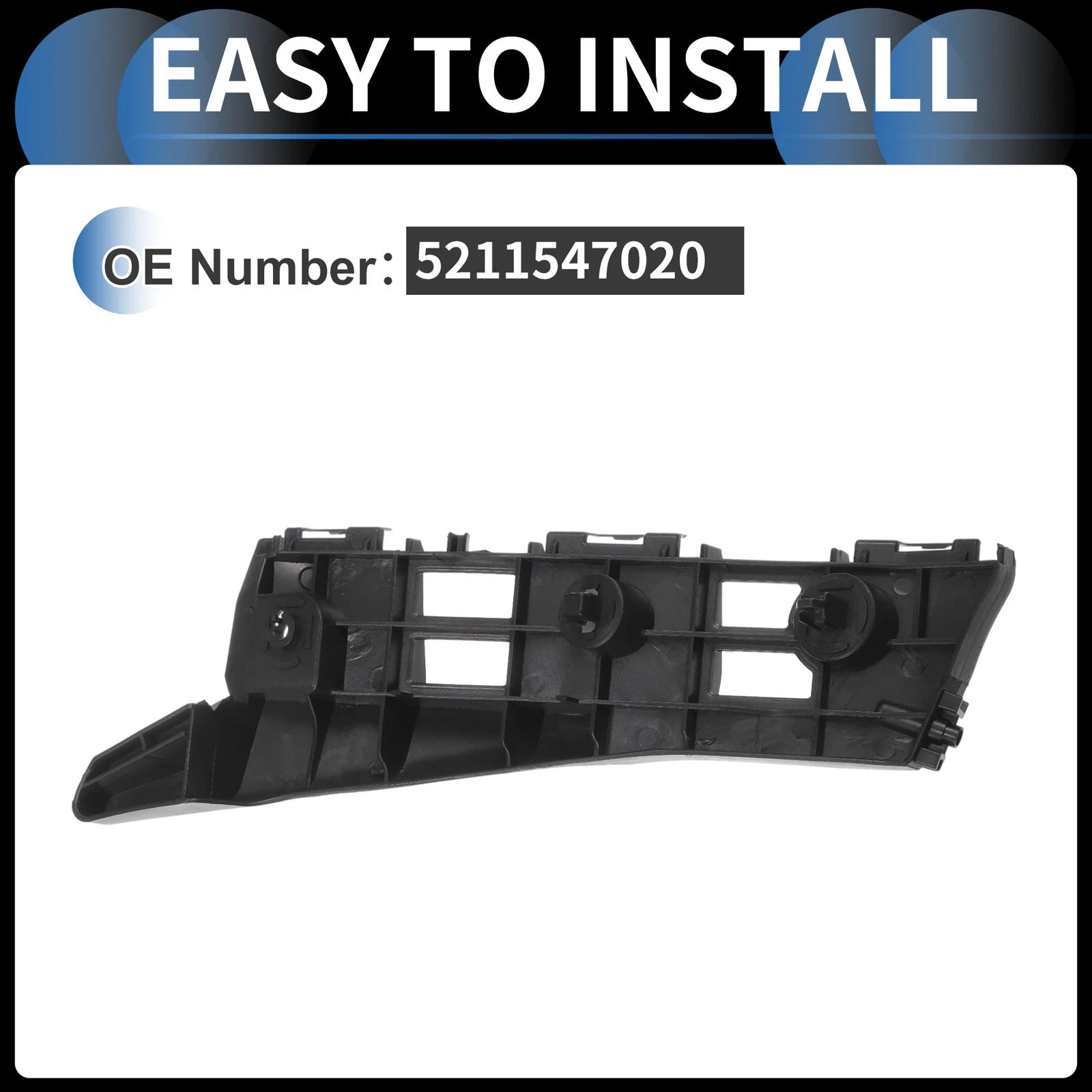 1pc Right Front Bumper Retainer Bracket No. 5211547020 for Toyota Prius (2010–2015)