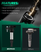 Ignition Coils & Spark Plugs for Saab 9-3 V6 2.8L (2006–2009) UF375