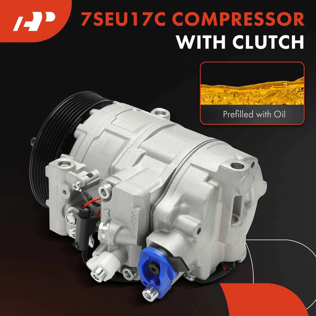A/C Compressor with Clutch for Mercedes-Benz W203 C-Class (2000-2007)
