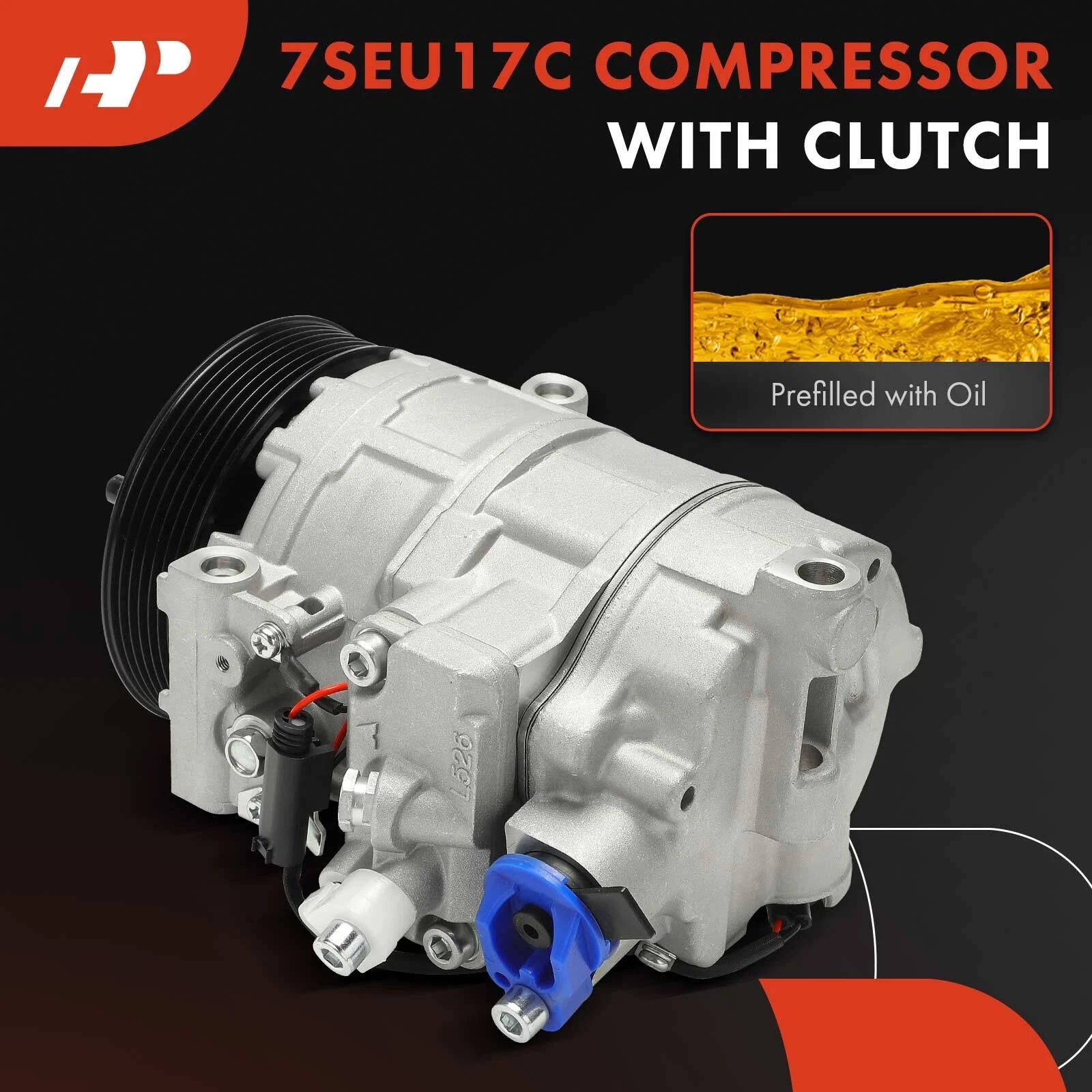A/C Compressor with Clutch for Mercedes-Benz W203 C-Class (2000-2007)
