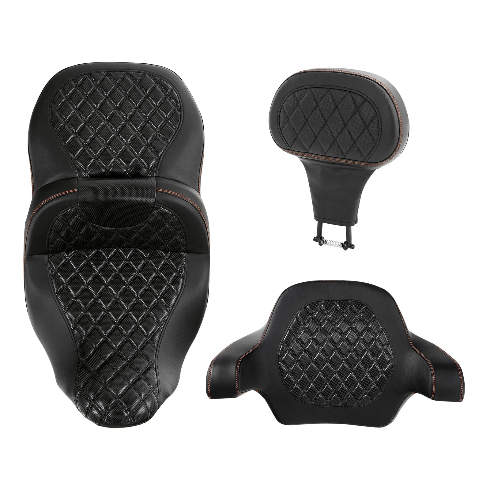 Driver Passenger Seat Backrests Pads for Harley Touring Road Glide (2014-2023)