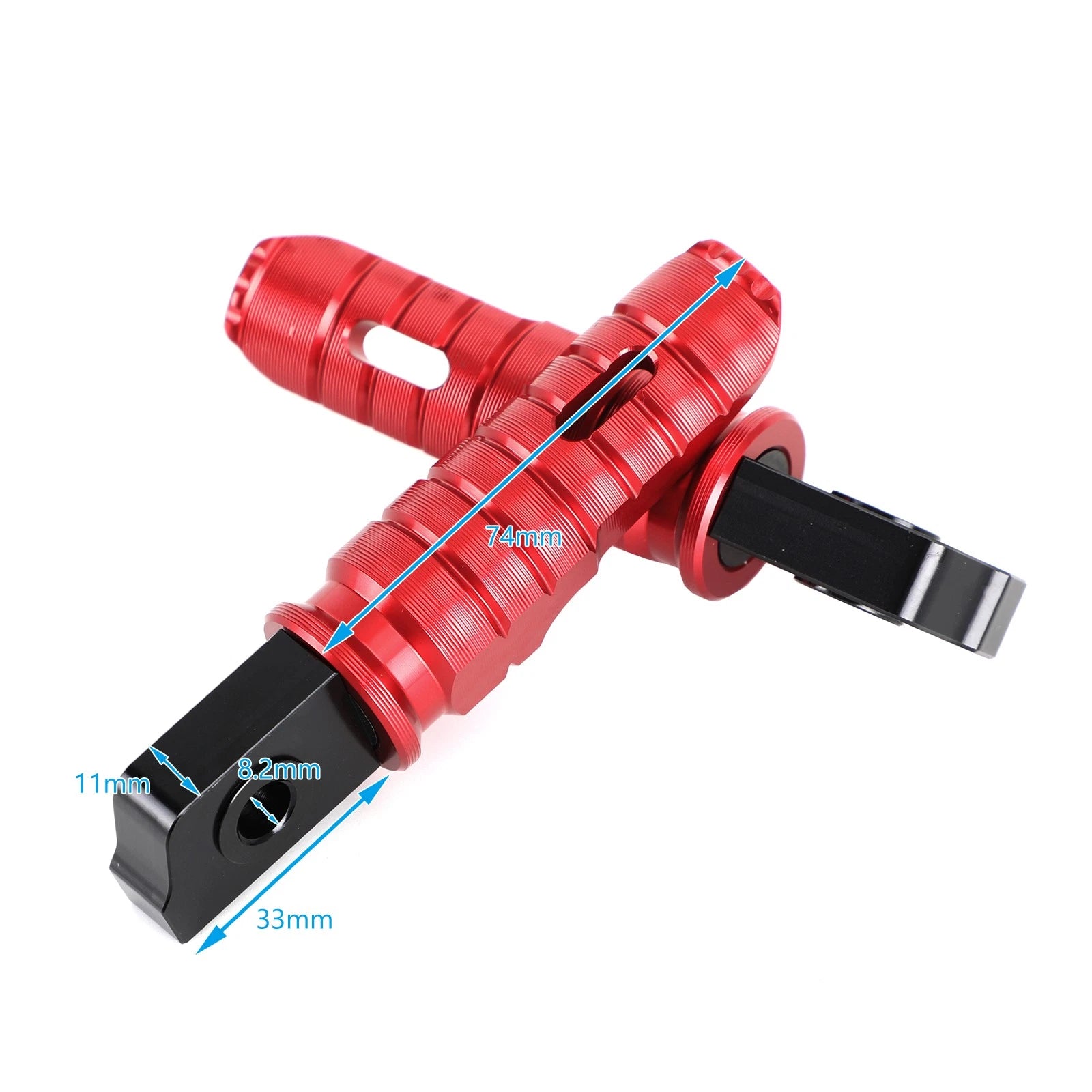 Front Footrests Foot Pegs for Aprilia GPR 125 150 250 APR150 RS125 TUONO125 (2000–2023) Red