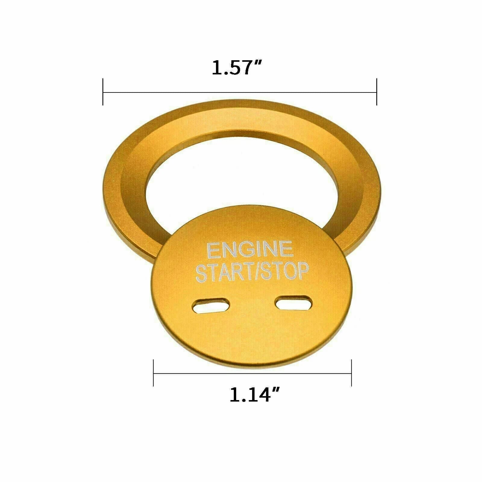Keyless Ignition Switch Start Gold Trim Cover for Chevy GMC (2007-2013)