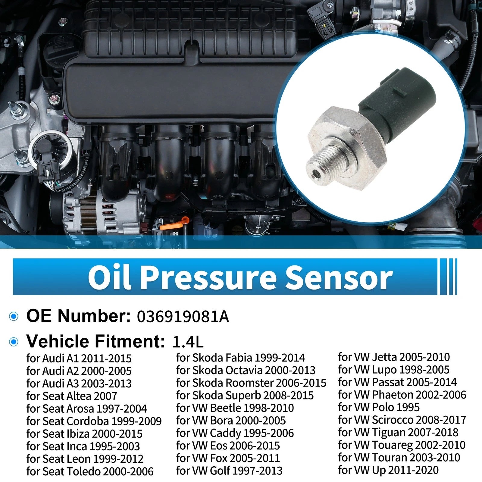 Engine Oil Pressure Sensor No.036919081A for Audi A1 (2011–2015)