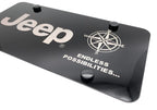 License Plate Frame Black Stainless Replacement for Jeep (2007–2017)