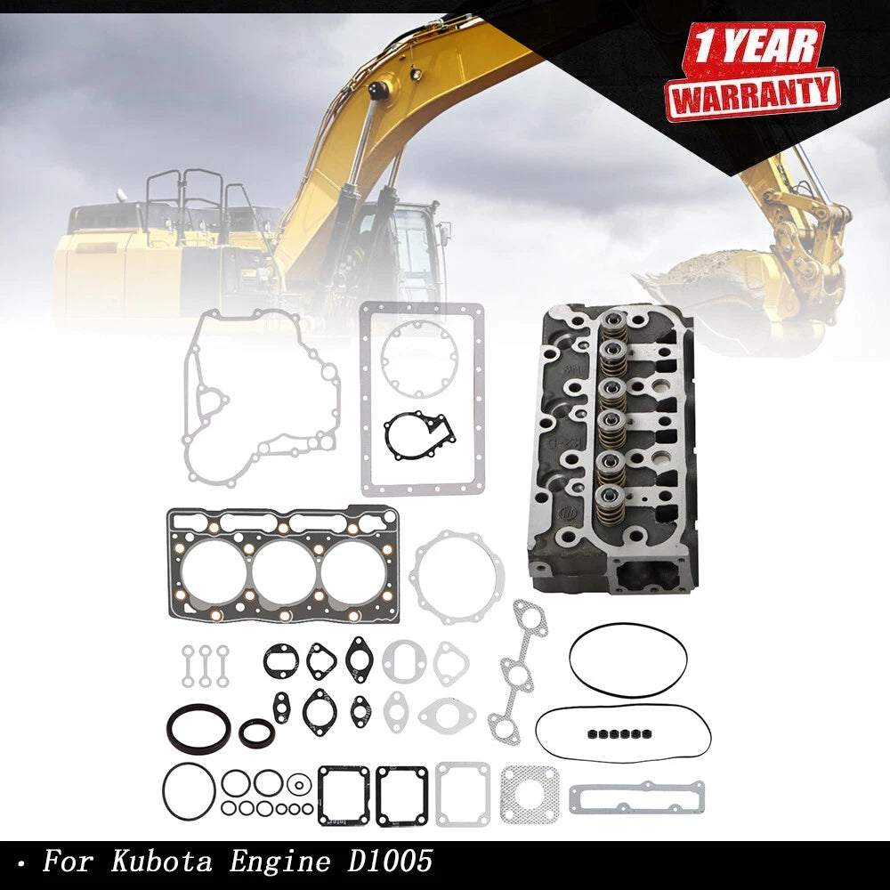 Complete Cylinder Head for Kubota D1005  with Gasket Kit