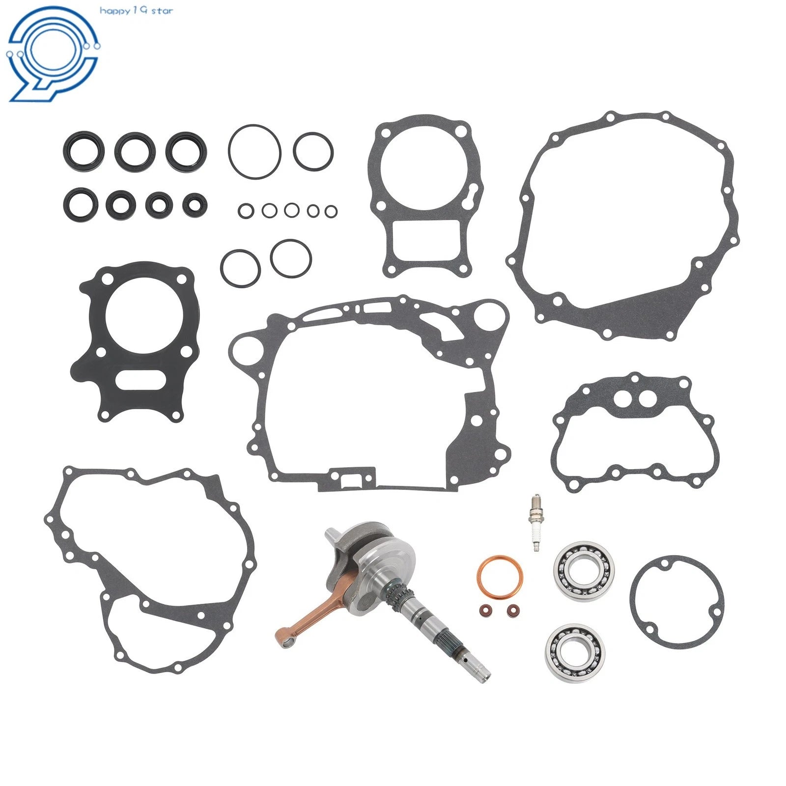 Complete Bottom End Crankshaft Gasket Seal Kit for Honda Recon TRX250EX (2001–2009)
