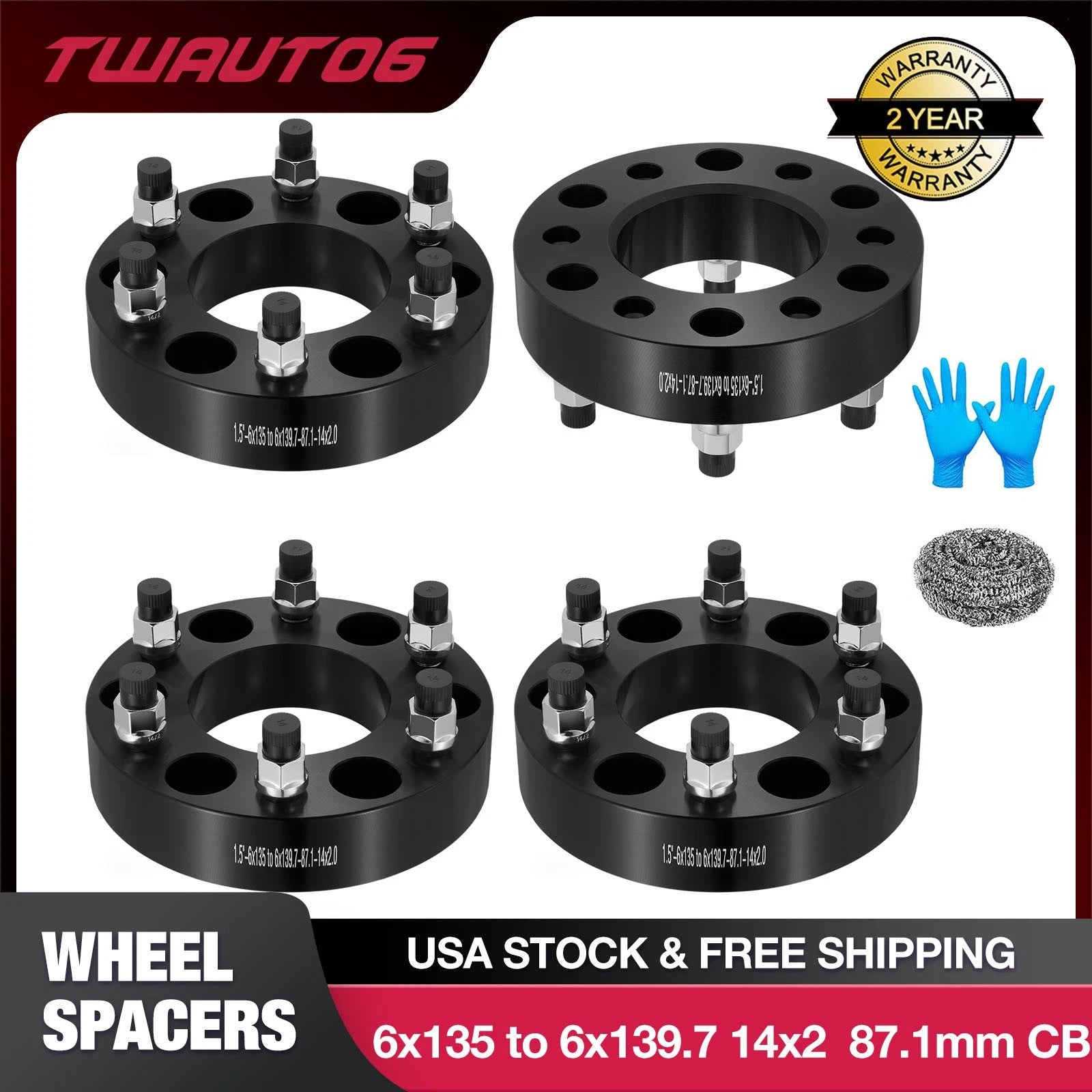 6x5.3 to 6x5.5 Wheel Adapters for Ford F-150 (2015–2023)