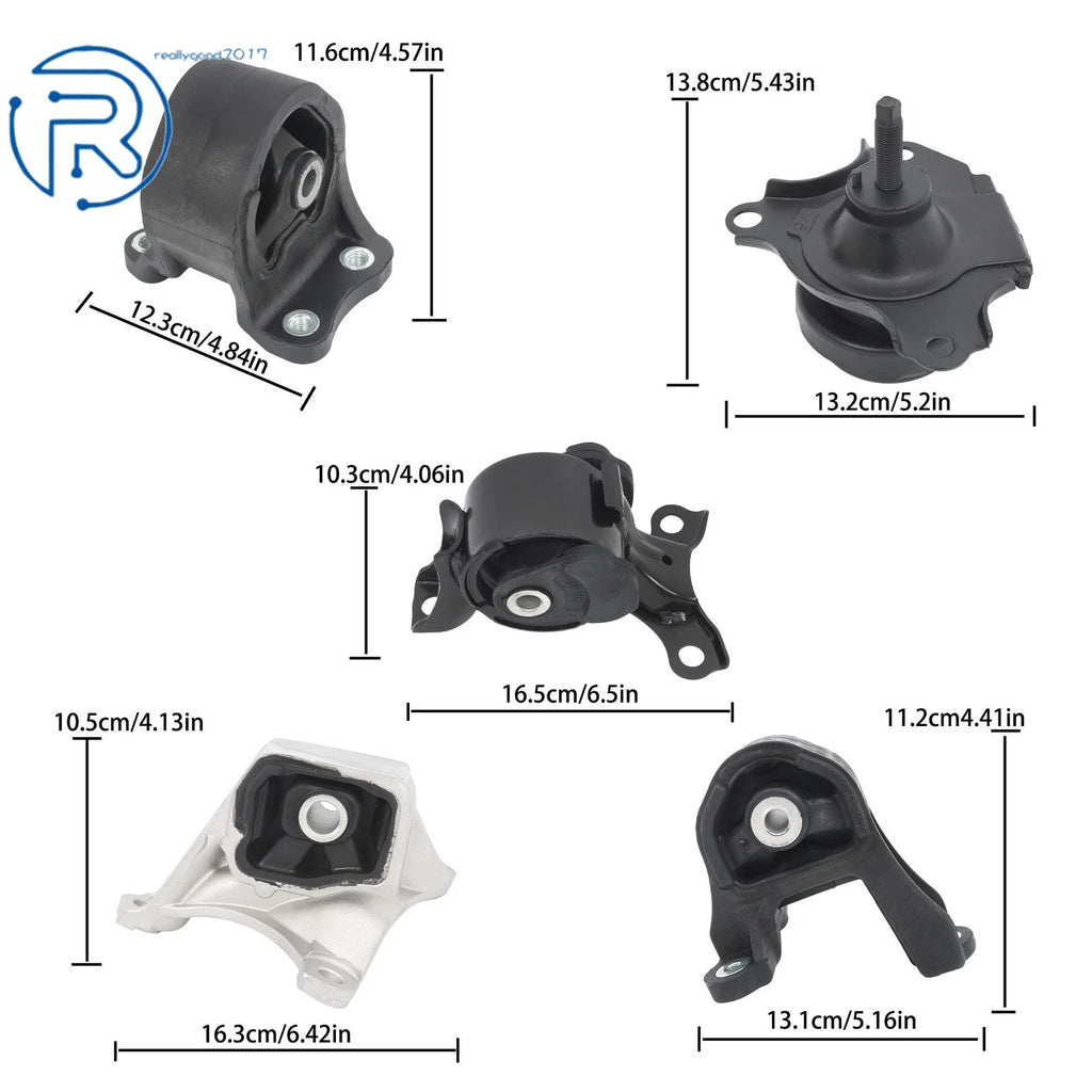 Set of 5 Motor & Trans Mounts for Honda Element (2003-2010)