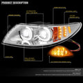 LED DRL Projector Headlights + Side Marker for International 4300 4400 4100 (2002–2016)