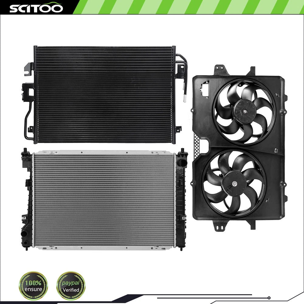 Cooling Fan Radiator AC Condenser Kit for Mercury Mariner (2008–2011)