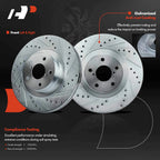 Front Drilled Brake Rotors & Ceramic Pads for Subaru Outback (2001–2002)