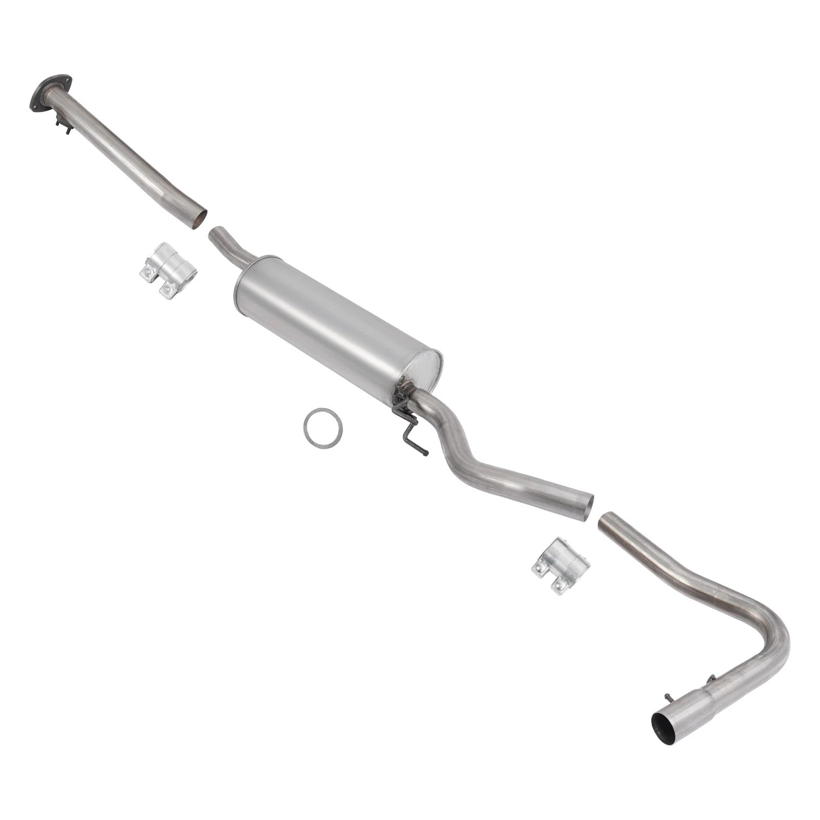 Exhaust System Middle Pipe Muffler Tail for Toyota Tacoma 2.7L 4WD (2000–2004)