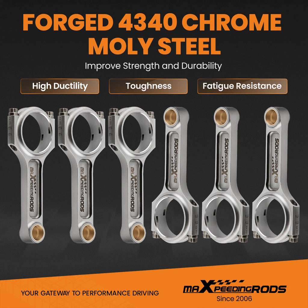 Forged EN24 I-Beam Racing Connecting Rods for BMW Z3 E36 E46 (1997–2003)