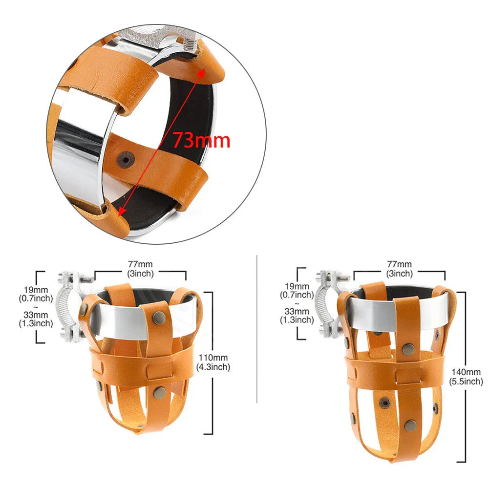 Chrome Handlebar Cup Holder for Harley Chopper (Universal)