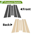 6 x Door Pillar Window Trim for BMW 5-Series Carbon Black (2004-2010)