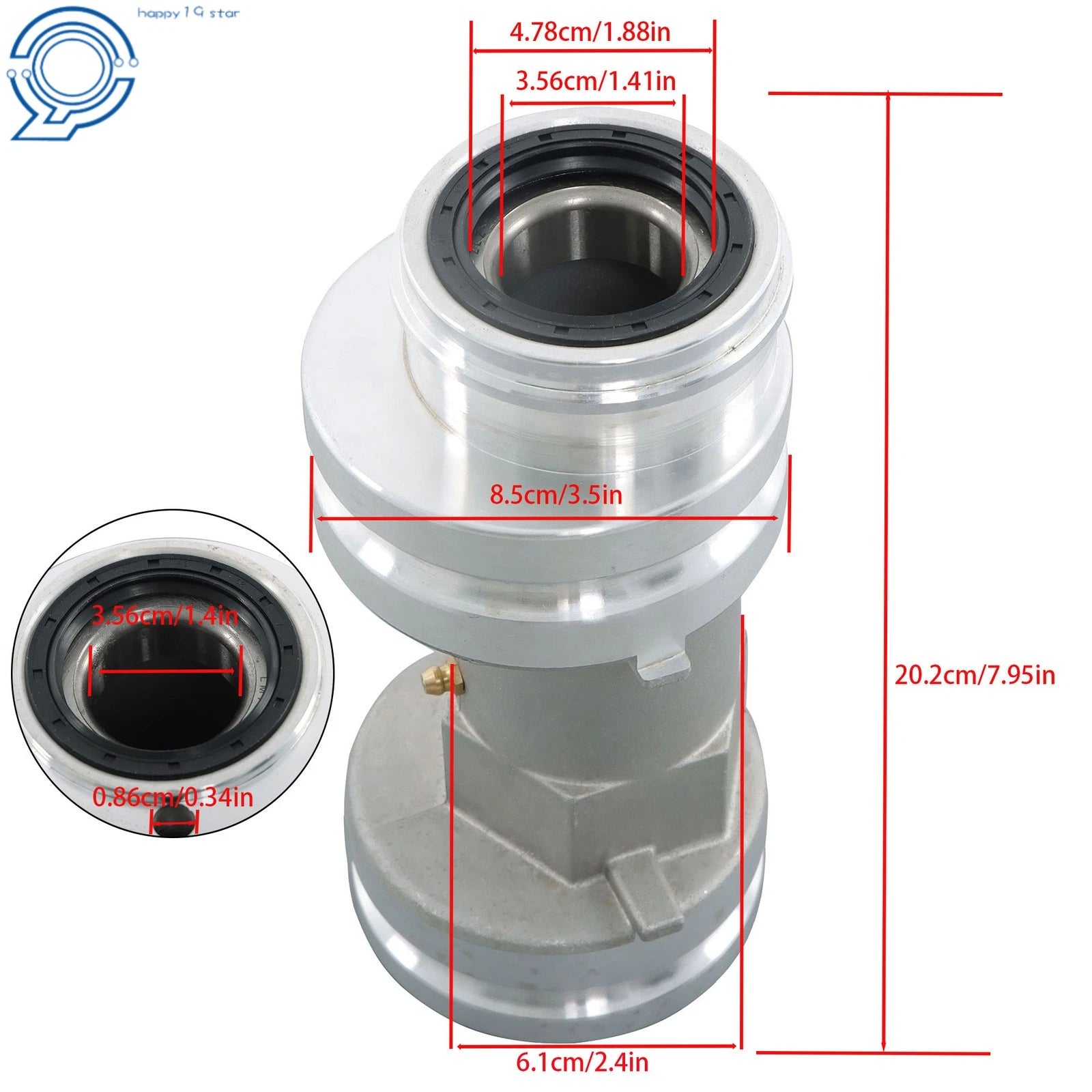Rear Axle Bearing Housing Carrier Hub for Polaris Scrambler 400 500 (1998–2004)