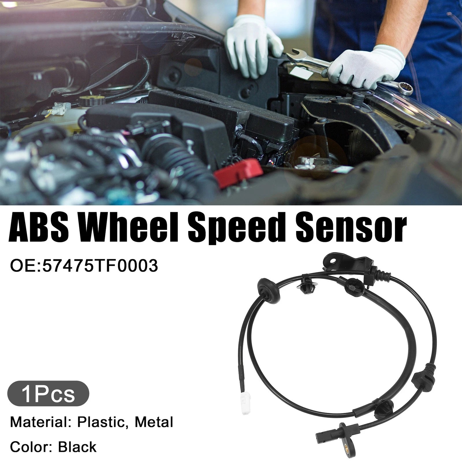 Rear Left ABS Wheel Speed Sensor for Honda Fit (2009–2013) No. 57475TF0003