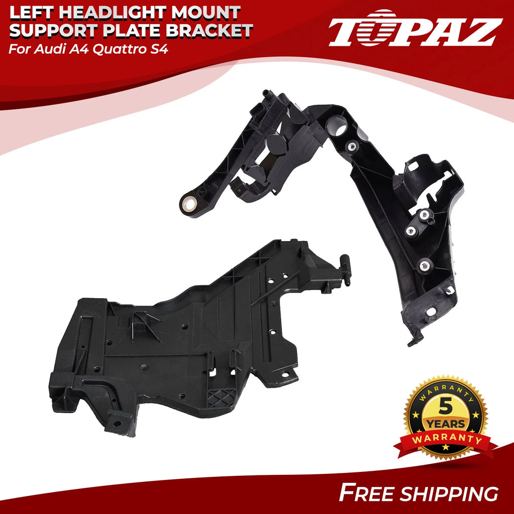 2X Front Left Headlight Mount Support Plate for Audi A4 Quattro S4 (1996–2001)