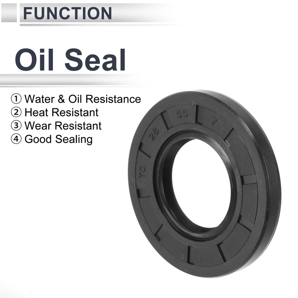 Set of 5 Oil Seal Rotary Shaft Seal TC Ring 28x55x7mm Nitrile Rubber