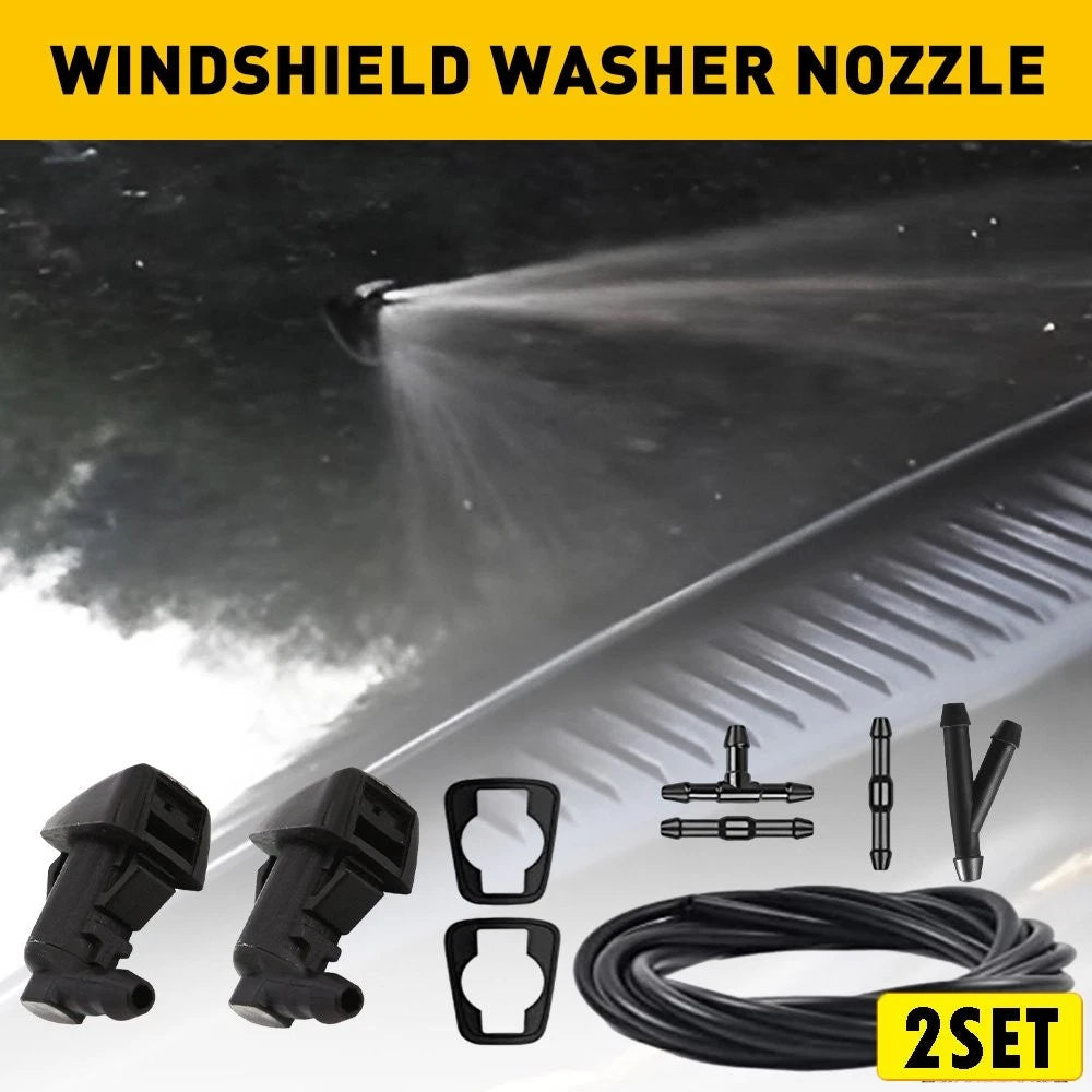 Set of 2 Windshield Washer Nozzles for Ford F250 F350 F450 (2011–2016) Edge (2007–2011) Lincoln V