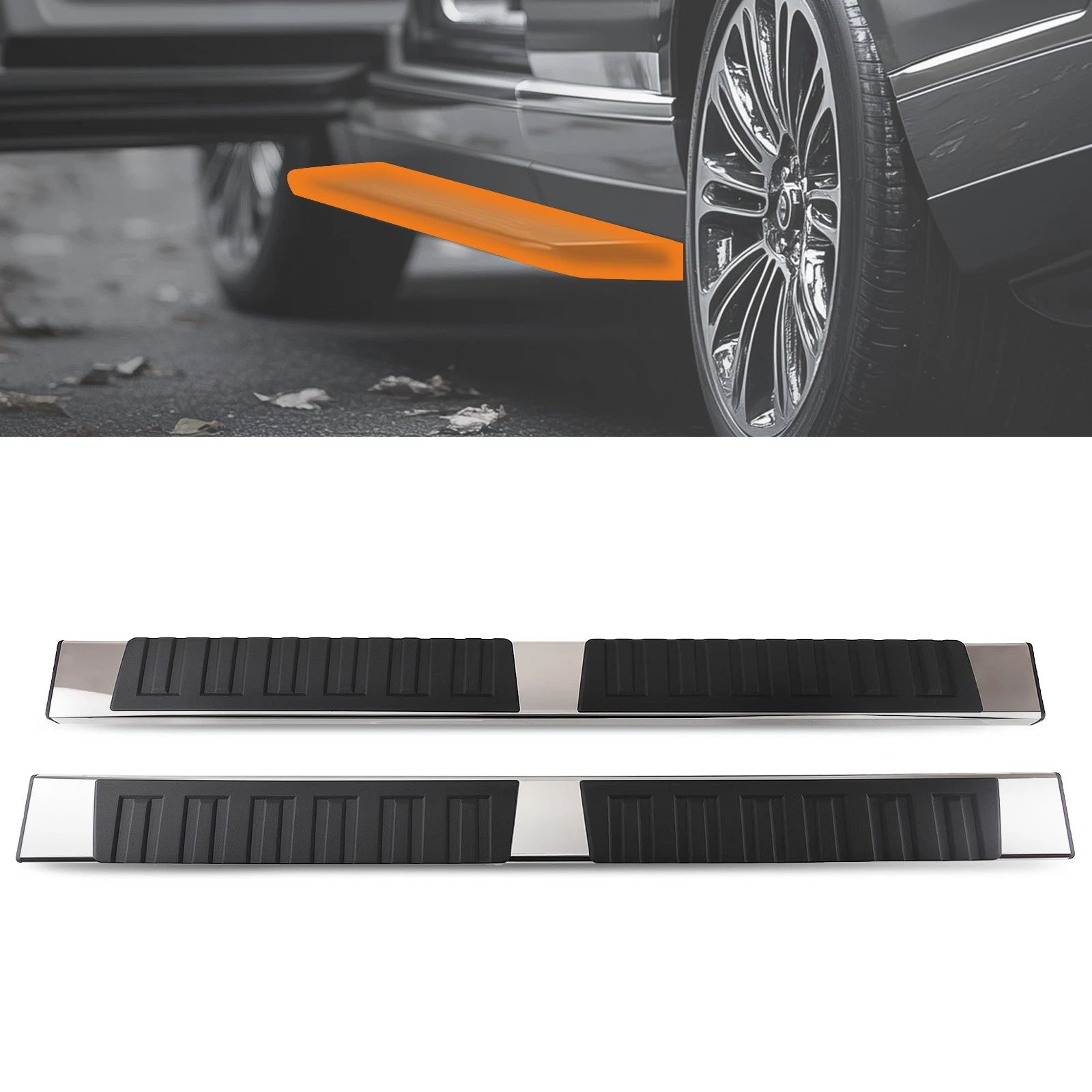 6" Running Board Side Steps for Silverado Sierra 1500 (2023–2026) Crew Cab