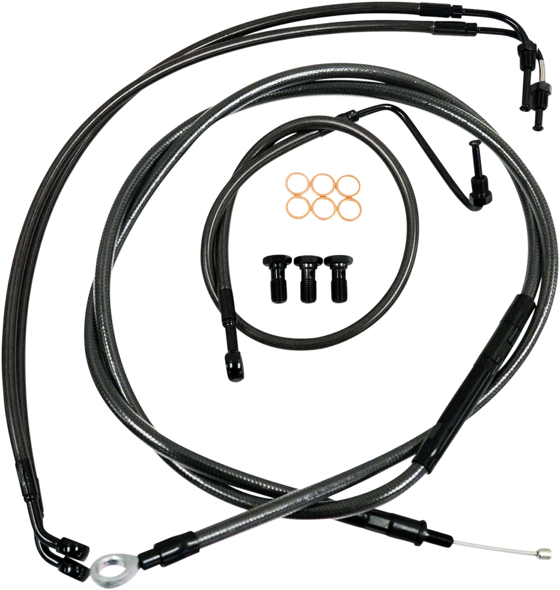Handlebar Cable/Brake Line Kit for LA Choppers (12" - 14" Ape Hanger)